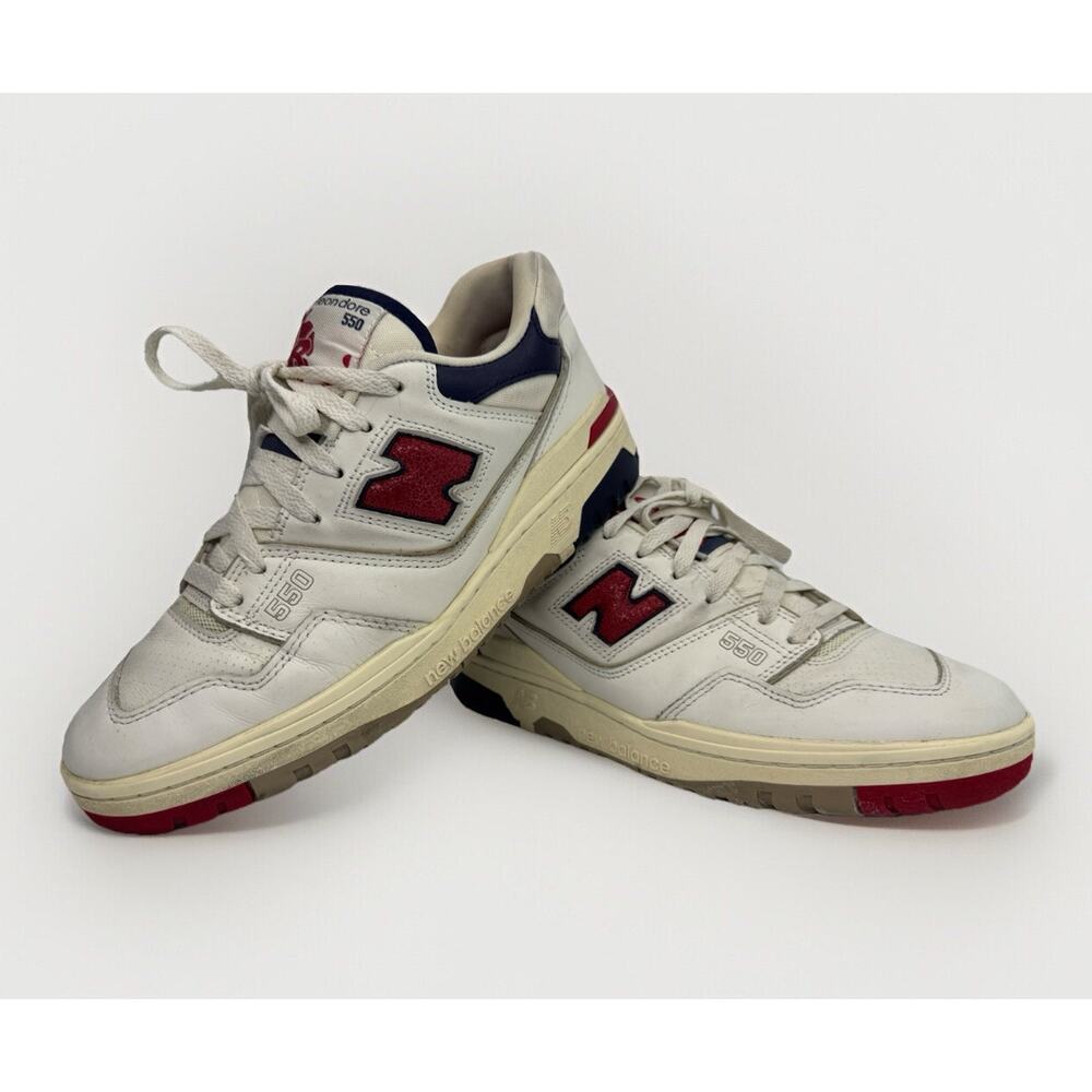 Authentic New Balance Aimé Leon Dore x 550 Red Navy Mens Shoes BB550A3 Size US 9